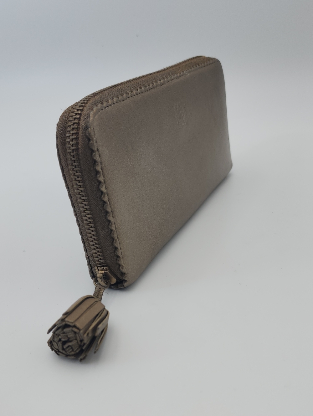 LOEWE Anagram Continental Long Zip Around Wallet Metallic Bronze Gold Leather - Picture 2 of 16